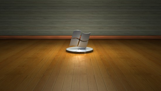 Image white chair on brown wooden floor