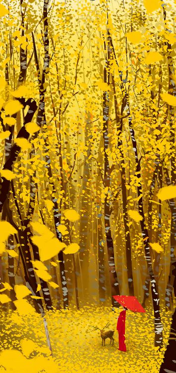 grove, night, autumn, soul, Phrase