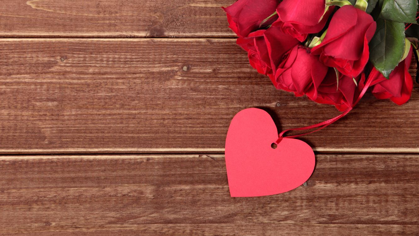 Roses, le Jour de Valentines, Cœur, Cadeau, Red. Wallpaper in 3840x2160 Resolution
