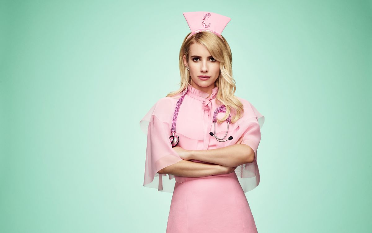 emma roberts, pink, clothing, costume, skin