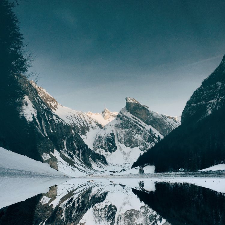 snow, mountain, cloud, water, world