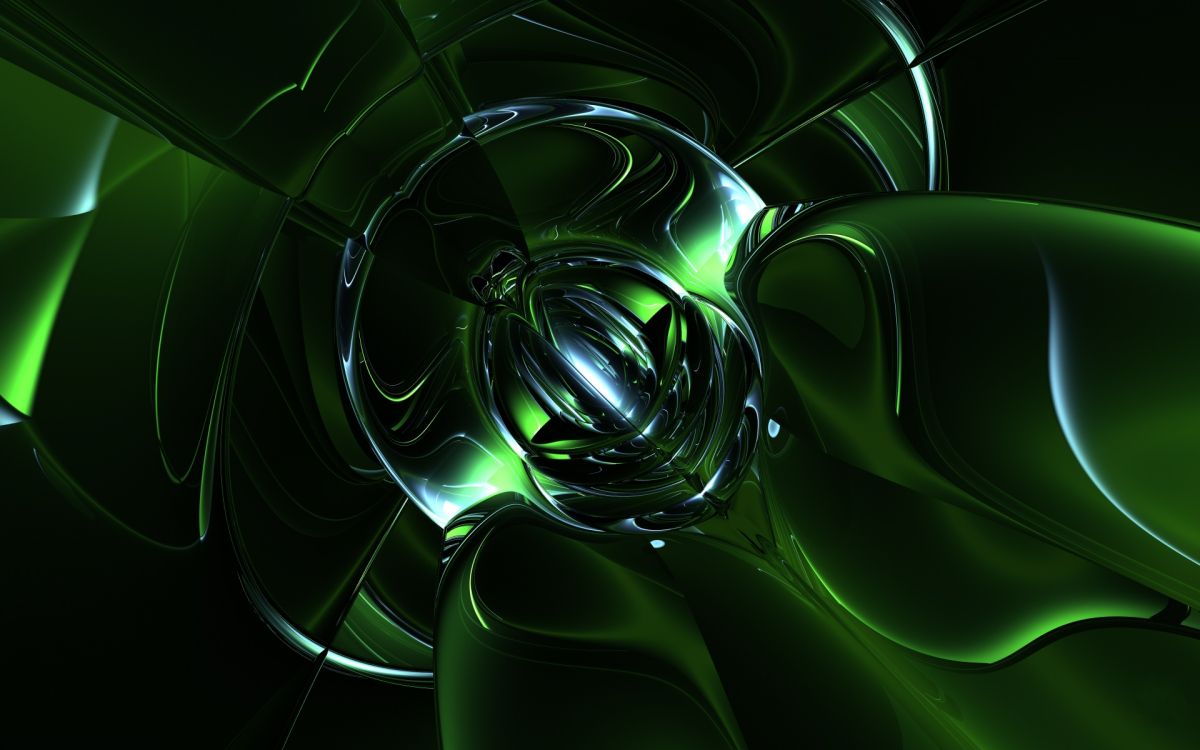 green and black abstract illustration