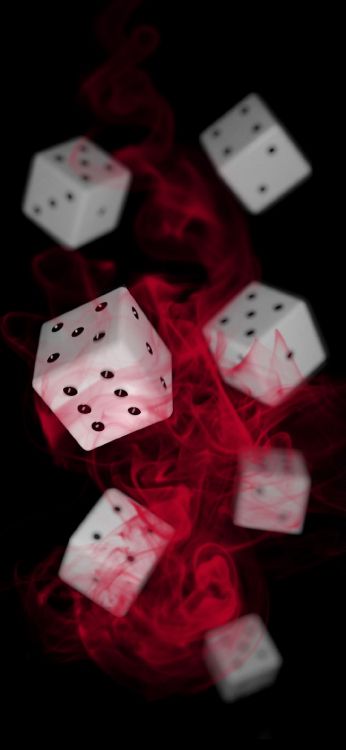 Jeu de Dés, Dés, White, Pink, Red. Wallpaper in 1080x2340 Resolution