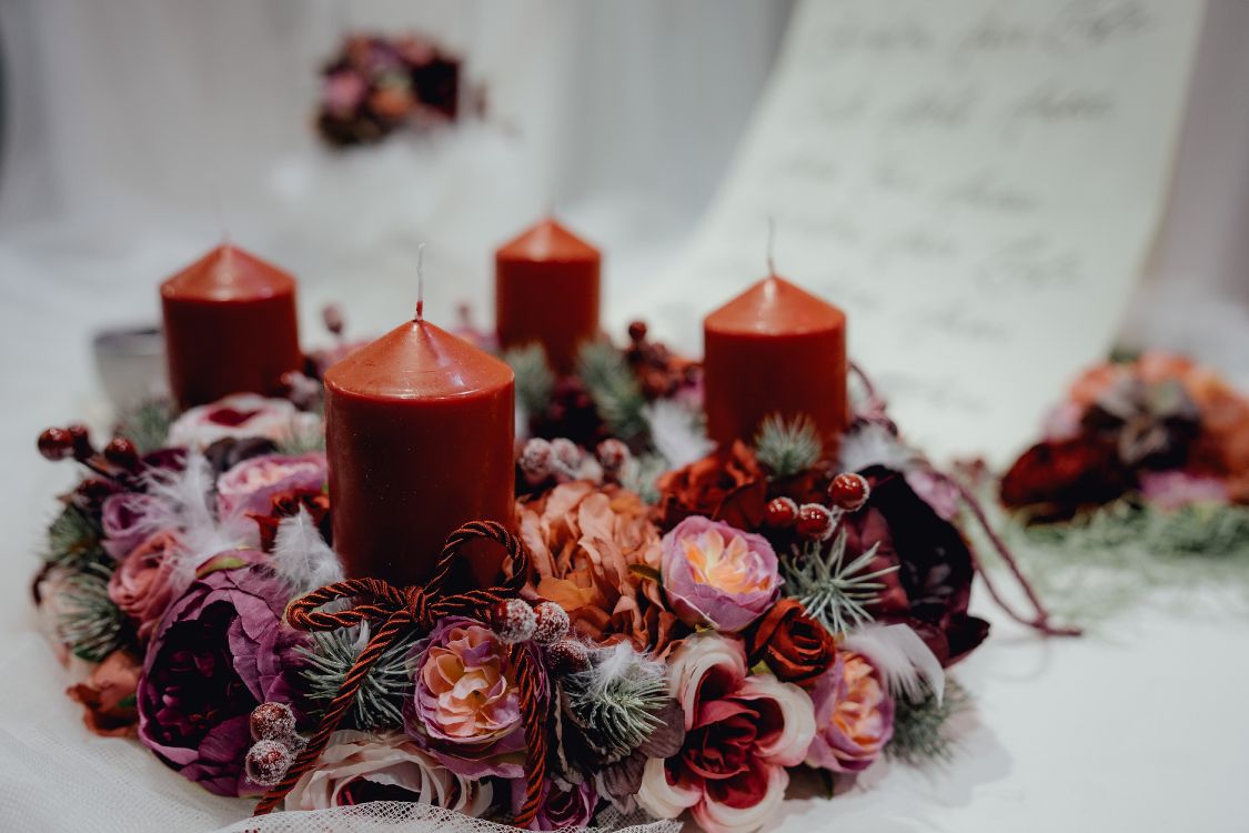Candle, Lighting, Centrepiece, Floristry, Floral Design. Wallpaper in 6000x4000 Resolution