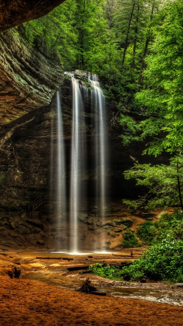 Image water falls in the middle of forest