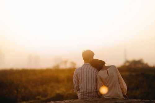 Image People in nature, morning, love, yellow, romance