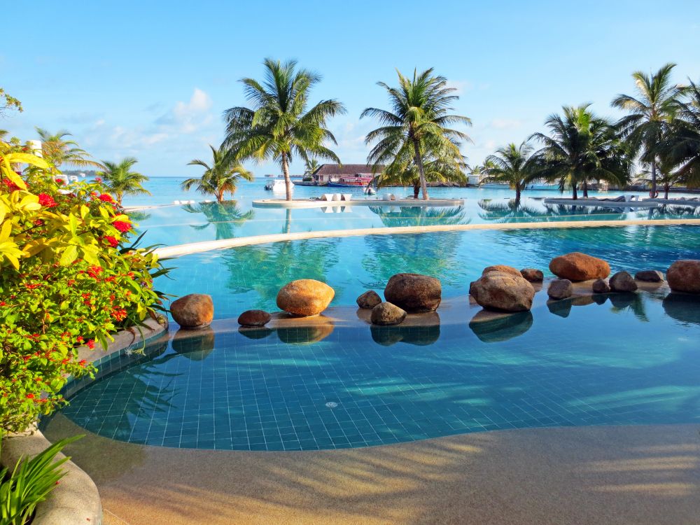 Strand, Pool, Resort, Urlaub, Karibik. Wallpaper in 4608x3456 Resolution