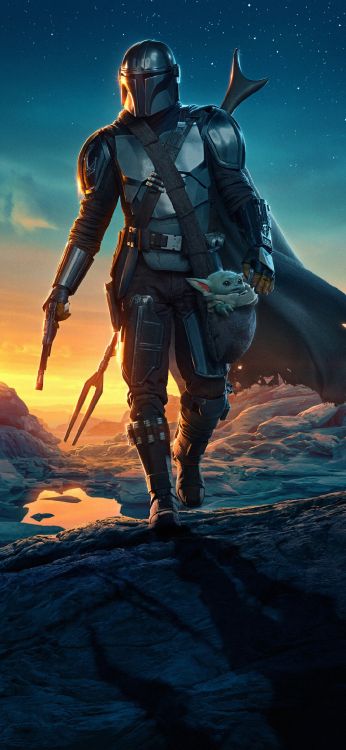 The Mandalorian, Grogu, el Mandaloriano - Temporada 2, Ahsoka Tano, Star Wars. Wallpaper in 1080x2340 Resolution