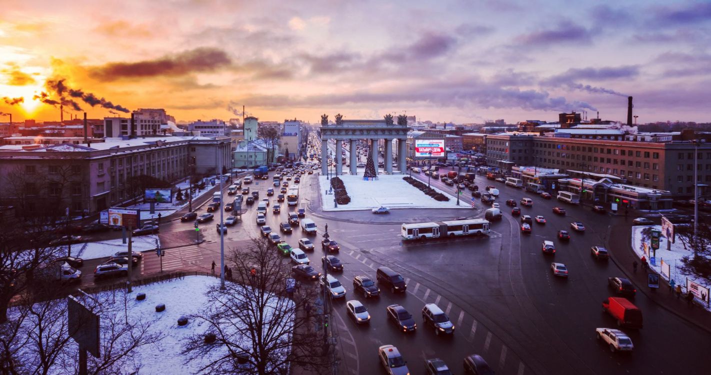 圣彼得堡, 城市, 晚上, 城市景观, 天空 壁纸 4096x2160 允许