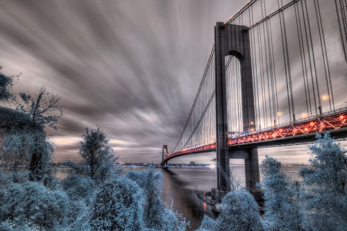 Image fort wadsworth, Verrazzano-Narrows Bridge, cloud, water, atmosphere